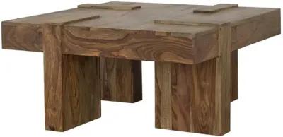 Samira Wooden Square Coffee Table Natural Sheesham