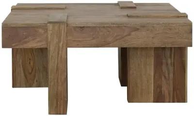 Samira Wooden Square Coffee Table Natural Sheesham