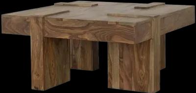 Samira Wooden Square Coffee Table Natural Sheesham