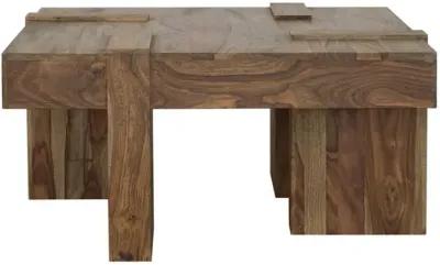 Samira Wooden Square Coffee Table Natural Sheesham