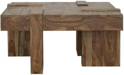 Samira Wooden Square Coffee Table Natural Sheesham