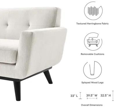 Engage Herringbone Fabric Armchair