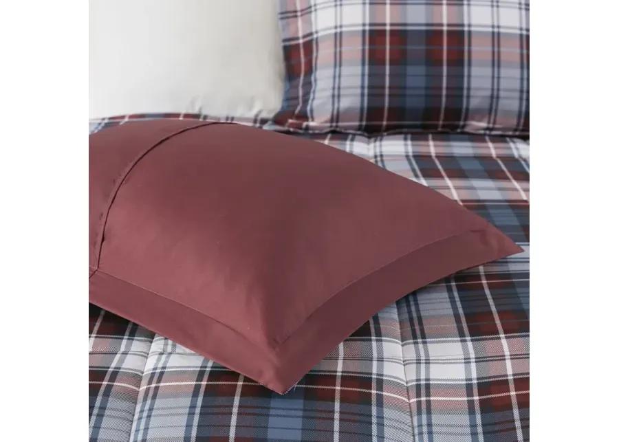 Madison Park Essentials Parkston Red 3M Scotchgard Down Alternative All Season Comforter Set