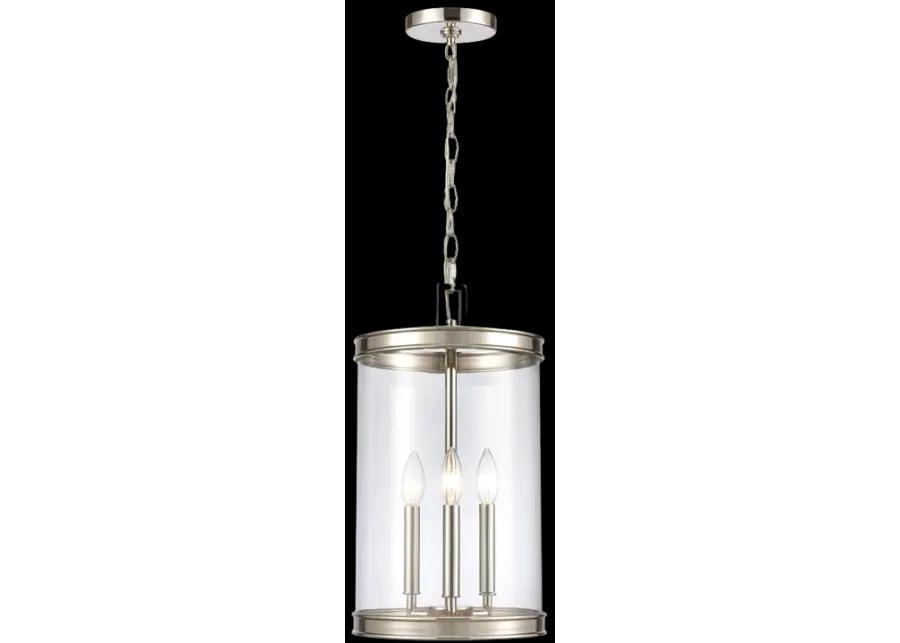 Mendoza 10.25" Wide 3-Light Pendant - Polished Nickel