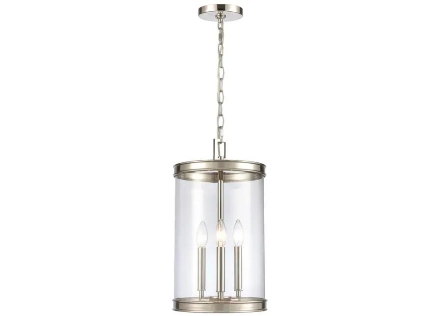 Mendoza 10.25" Wide 3-Light Pendant - Polished Nickel