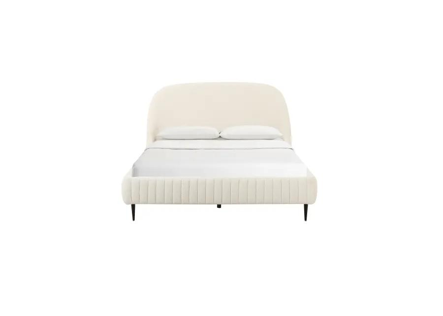 Denise Cream Boucle Bed in Queen