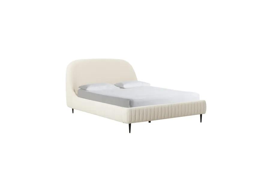 Denise Cream Boucle Bed in Queen