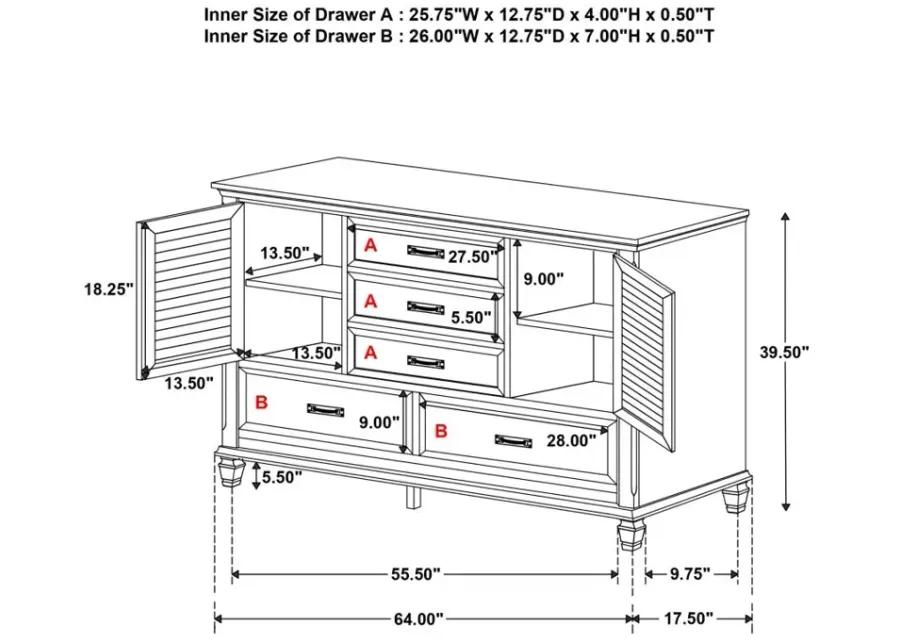 Franco Storage Platform Bedroom Set