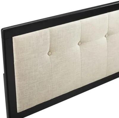 Draper Tufted Queen Fabric and Wood Headboard