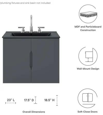 Vitality 24" Bathroom Vanity Cabinet (Sink Basin Not Included)