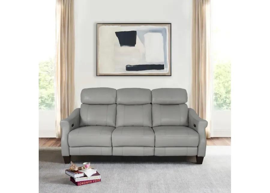 Felicity 84" Zero Gravity Power Reclining Sofa in Silver Leather