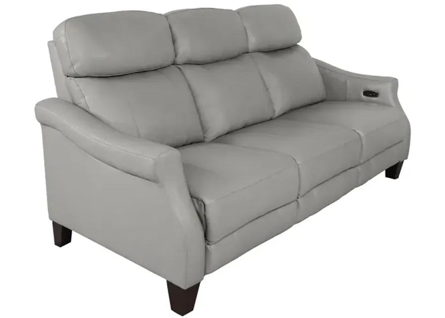 Felicity 84" Zero Gravity Power Reclining Sofa in Silver Leather