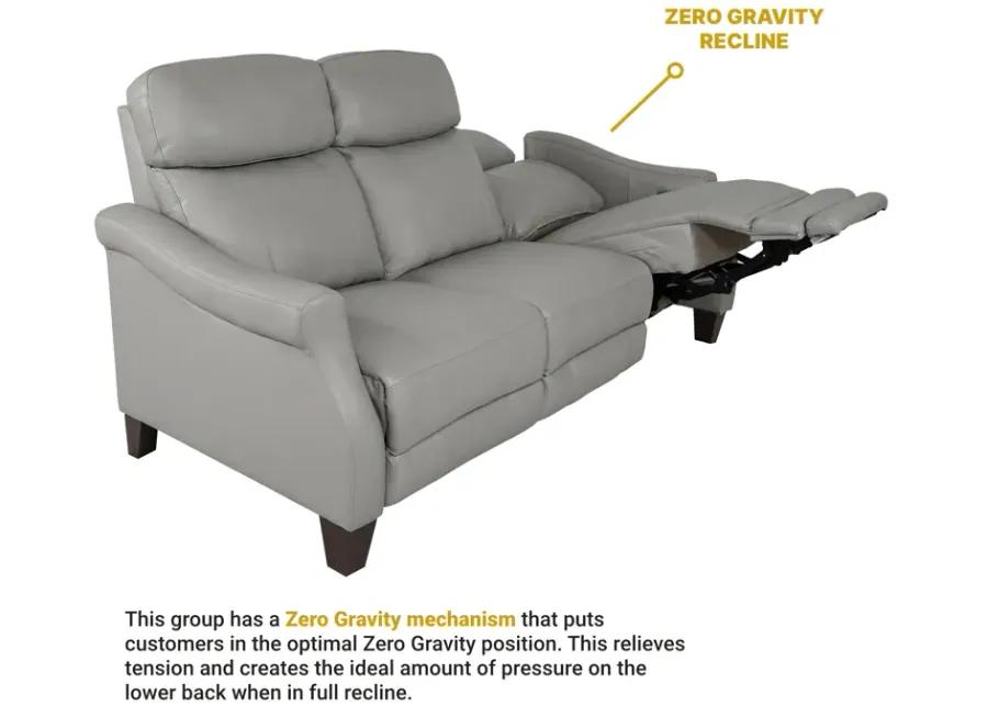 Felicity 84" Zero Gravity Power Reclining Sofa in Silver Leather