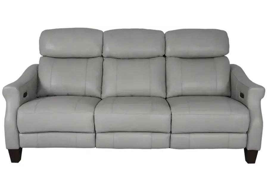 Felicity 84" Zero Gravity Power Reclining Sofa in Silver Leather