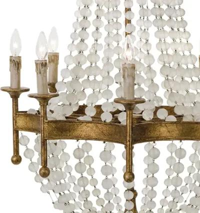 Frosted Crystal Bead Chandelier