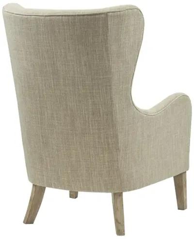 Madison Park Arianna Taupe Multi Swoop Wing Chair