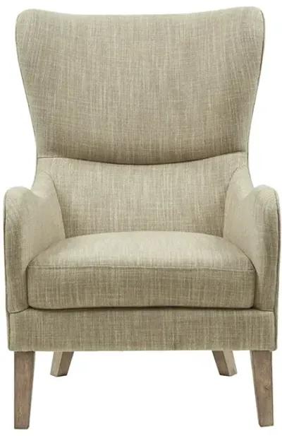 Madison Park Arianna Taupe Multi Swoop Wing Chair