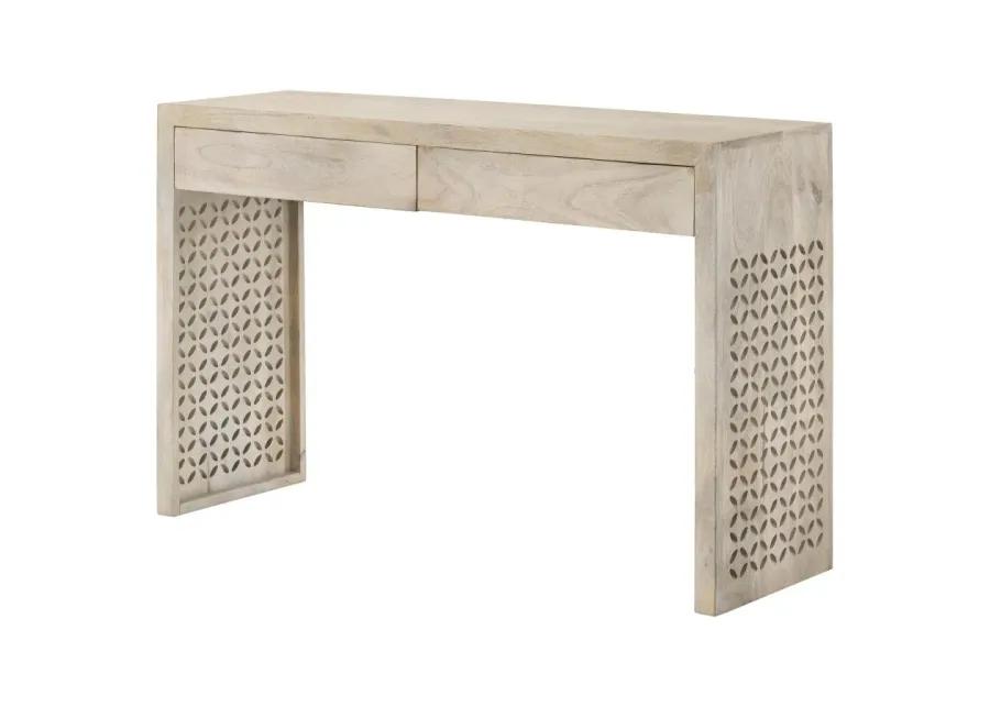 Rickman Rectangular 2-drawer Console Table White Washed