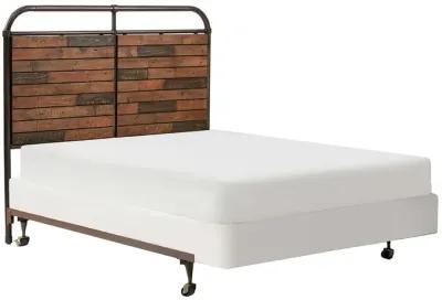 INK+IVY Renu Light Brown Multi/Gun Metal Queen Headboard