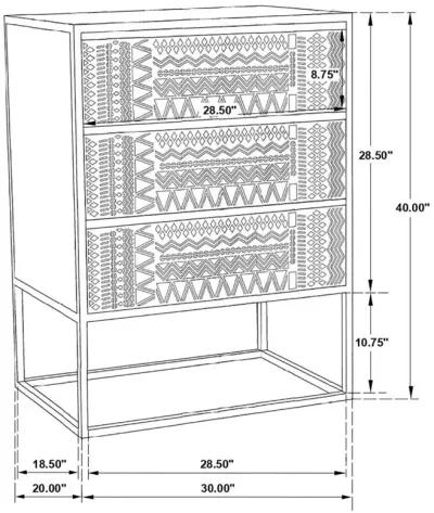 Alcoa 3-drawer Accent Cabinet