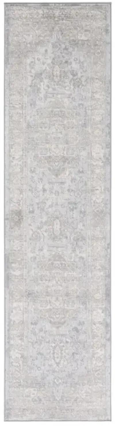 Brentwood 851 Grey / Beige 2' X 8' Runner Powerloomed Rug