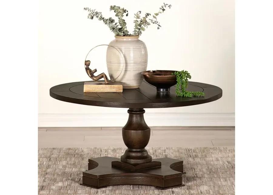 Morello Round Coffee Table with Pedestal Base Coffee