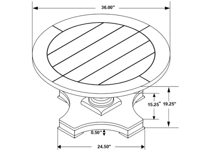 Morello Round Coffee Table with Pedestal Base Coffee