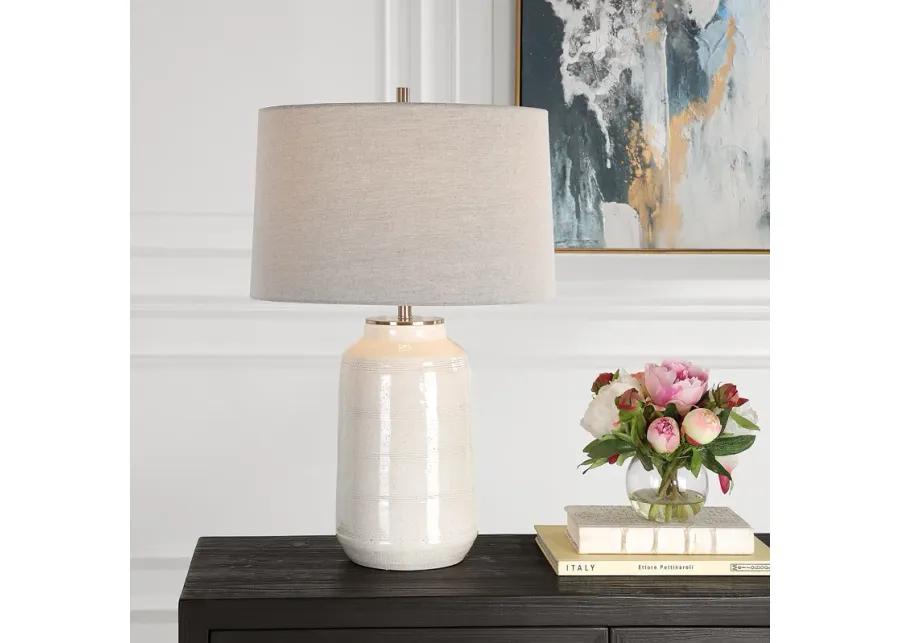 Odawa White Farmhouse Table Lamp