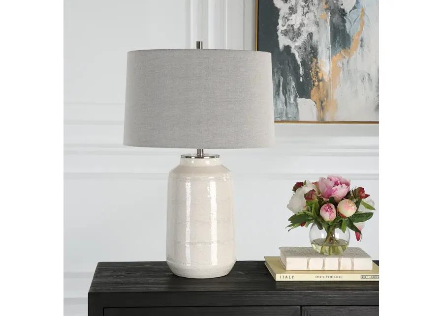 Odawa White Farmhouse Table Lamp