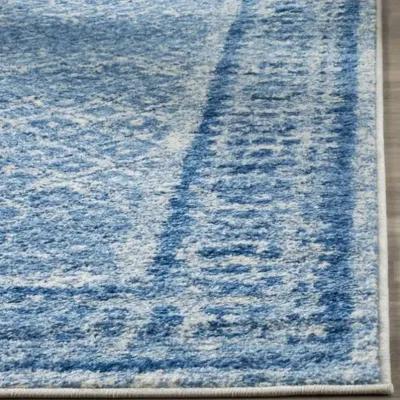 Adirondack Contemporary Silver / Blue 6' X 6' Square Powerloomed Rug