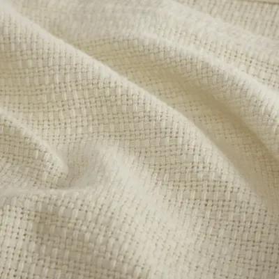 Madison Park Freshspun Basketweave Natural Cotton Blanket