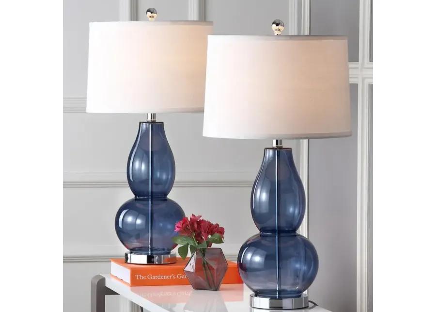 MERCURIO, 28 INCH, BLUE, TABLE LAMP SET OF 2 W/ USB PORT?