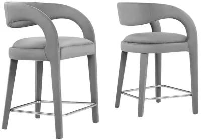 Pinnacle Performance Velvet Counter Stool Set of Two