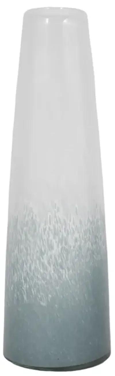 15" Light Blue Waters Vase, Blue/white