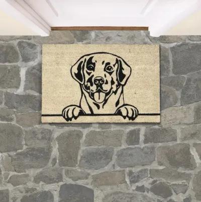 Good Dog 24"x36" Doormat Choir Front and PVC Backing Black and Sand