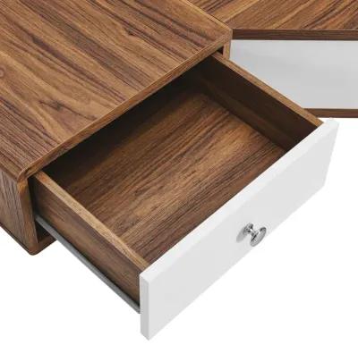 Transmit 47" Wall Mount Corner Walnut Office Desk