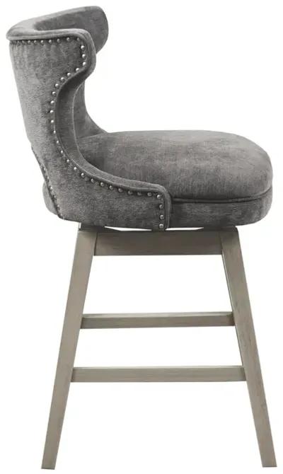 Madison Park Emmett Charcoal 25.75" Swivel Counter Stool