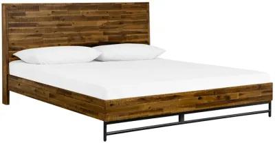 Cusco 3 Piece Acacia Queen Bed and Nightstands Bedroom Set