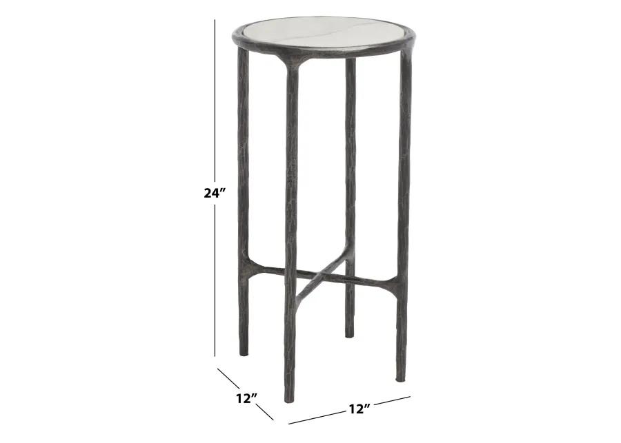 Jessa Metal Tall Round End Table