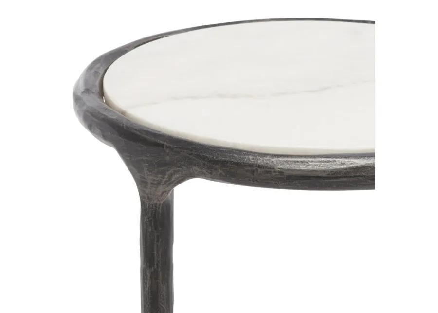 Jessa Metal Tall Round End Table