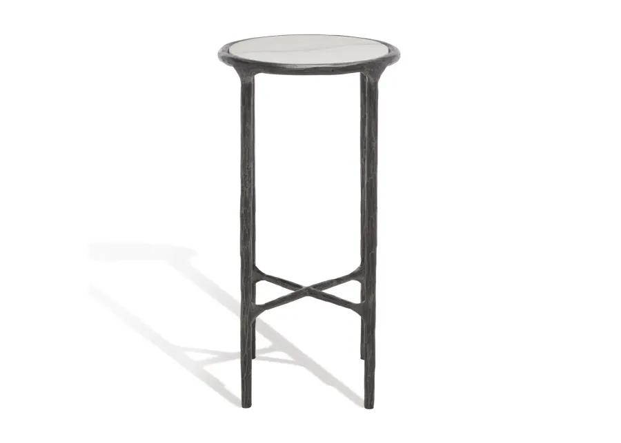 Jessa Metal Tall Round End Table