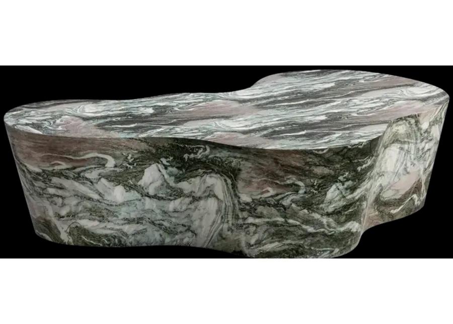 Slab Grey/Blush Faux Marble Coffee Table