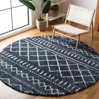 ARIZONA SHAG Round Power Loomed 5'-1" X 5'-1" Round Rug