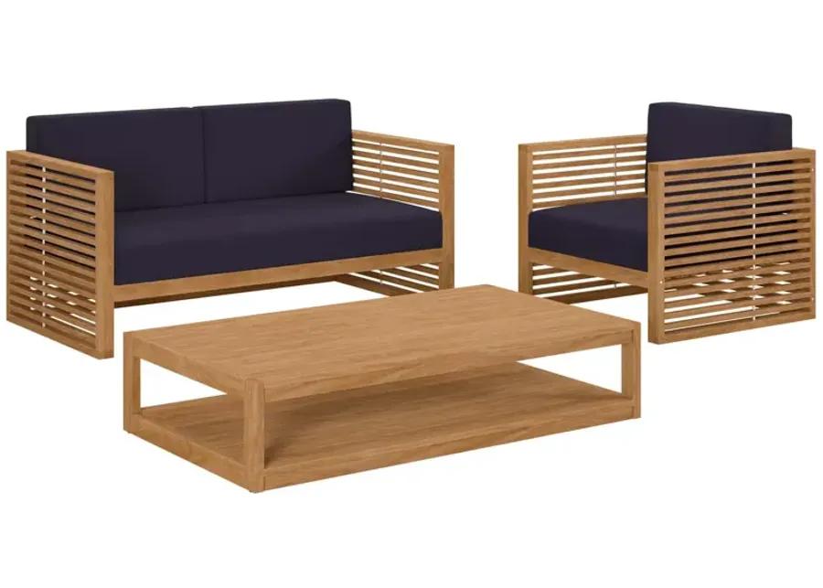 Carlsbad 3-Piece Teak Outdoor Set