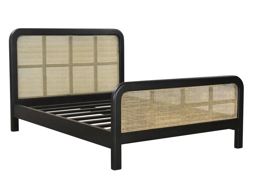 Cane Black Mango Queen Bed