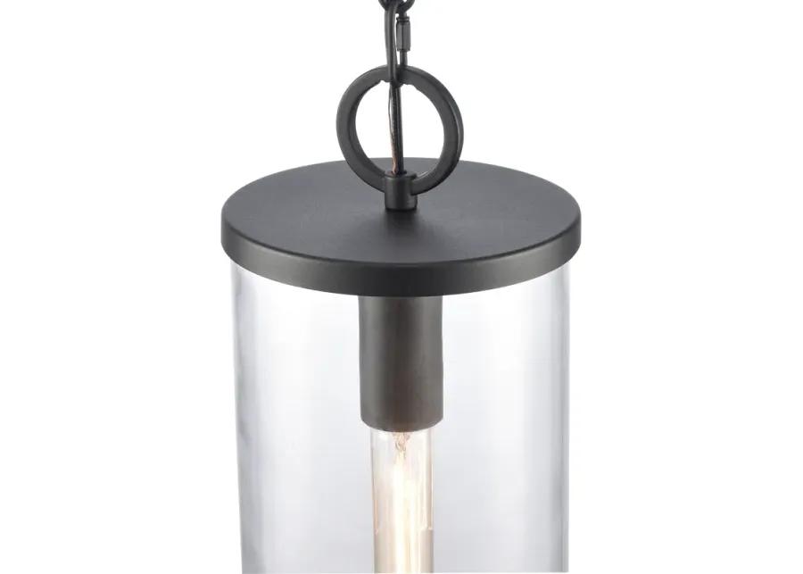 Hopkins 7.25'' Wide 1-Light Outdoor Hanging Light - Charcoal Black