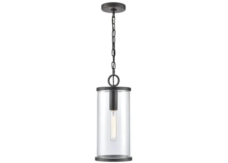 Hopkins 7.25'' Wide 1-Light Outdoor Hanging Light - Charcoal Black