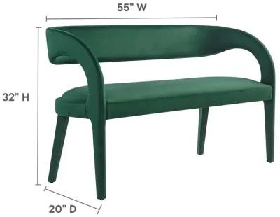 Pinnacle Performance Velvet Accent Bench