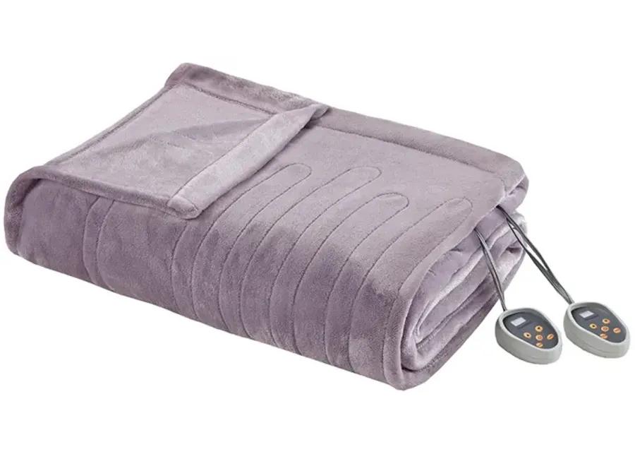 Beautyrest Heated Plush Lavender Blanket