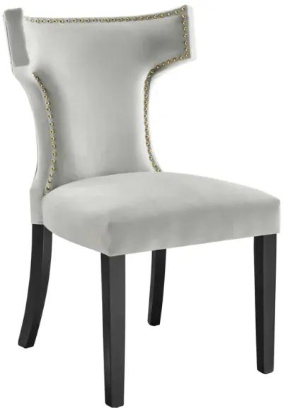 Curve Performance Velvet Dining Chairs - Set of 2